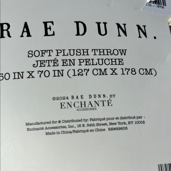NWT! Rae Dunn Soft Plush ThrowHoliday Blanket - Picture 6 of 6